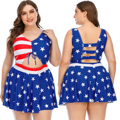 Women's plus size one-piece swimsuit