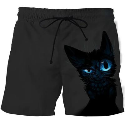 Cat Graphic Swimsuit 3D Printed Shorts